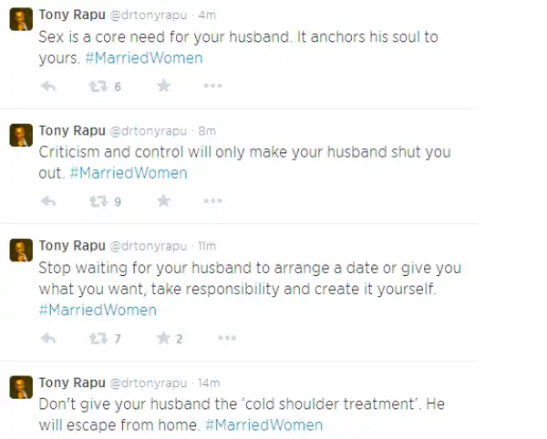 Dear married women, powerful messages from Pastor Tony Rapu to you